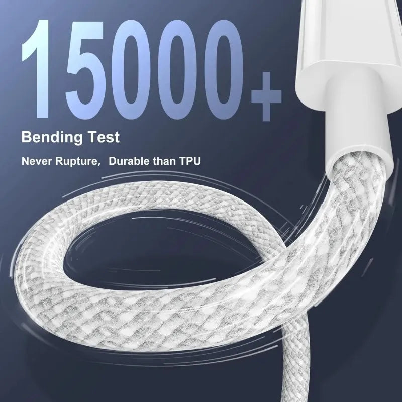 1-3pcs 120W PD USB-C to USB C Fast Charger Cable For iPhone 17 Pro Max 16 15 Plus 14 13 12 11 X XS Type C Quick Charging 1M 2M