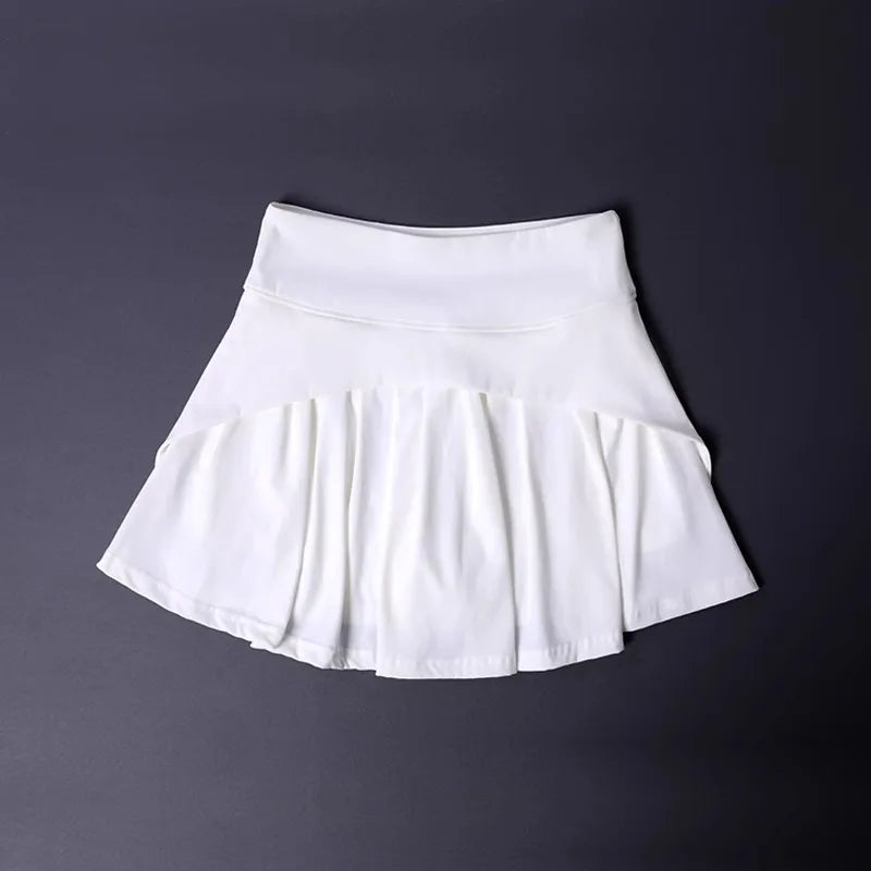 Women's High Waist Flared Skirt - Quick-Dry Pleated Tennis Yoga Skirt for Gym, Slimming Sportswear