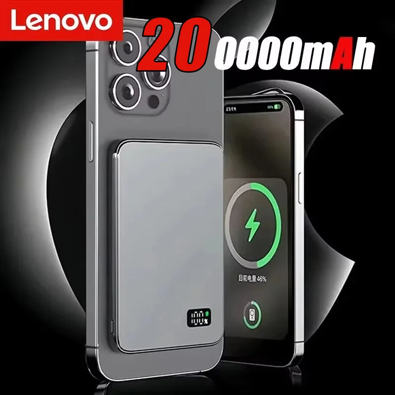 Lenovo Magsafe Magnetic Wireless Ultra Thin Power Bank PD20W Fast Charging External Battery 500000mAh For iPhone Xiaomi