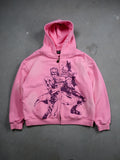 Harajuku Jojo Bizarre Adventure Zip Up Hoodies Oversized Mens Womens Zipper Hoodie Hip Hop CoupleS Y2k Street Sweatshirt