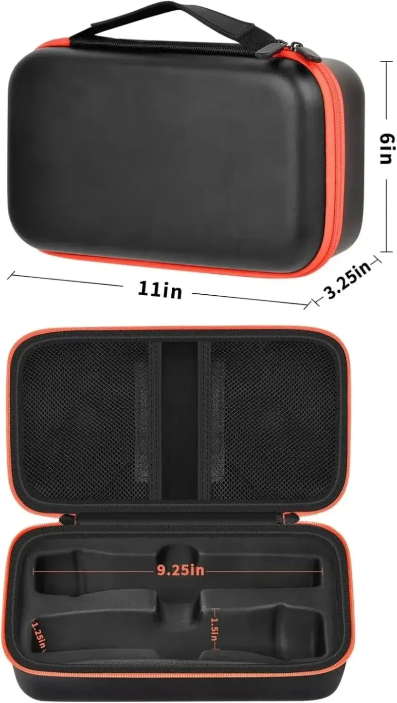 Portable Eva Wireless Microphone Storage Bag Carrying Case Compatible with JBL Wireless Two Microphone System for Trip Camping