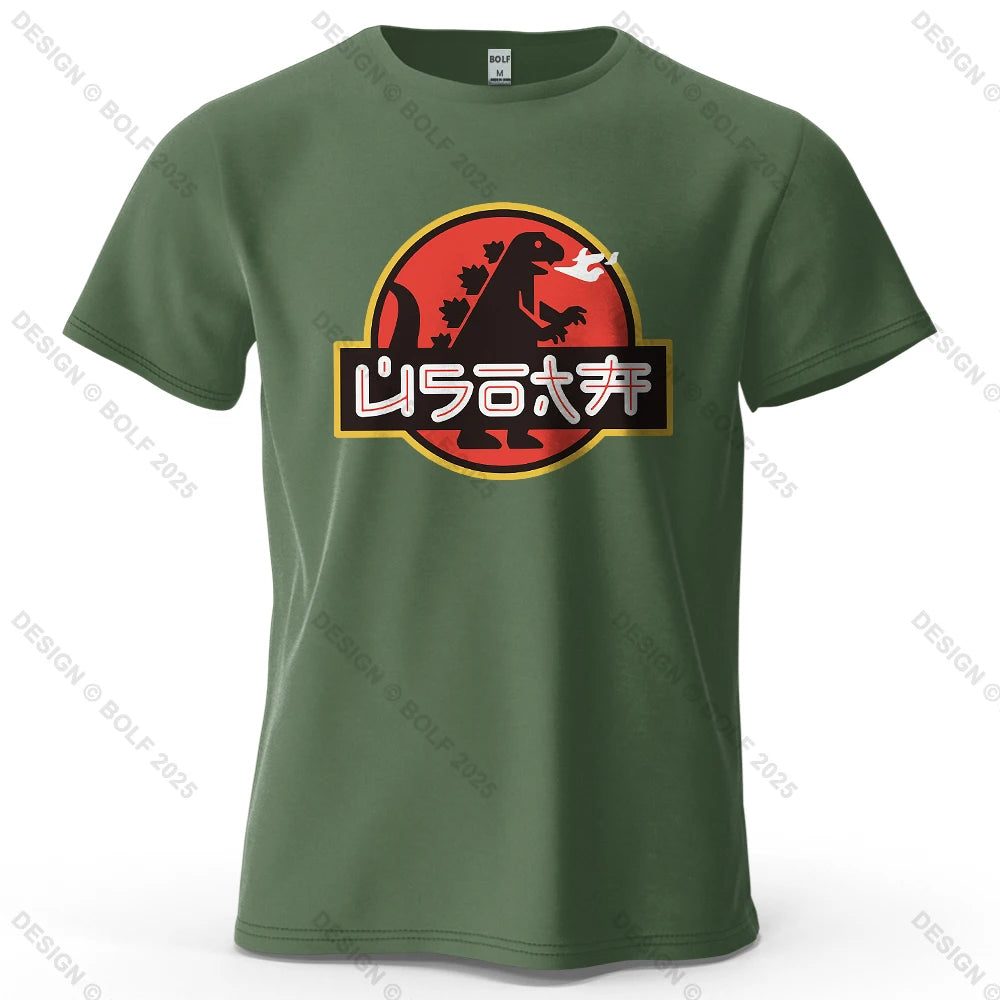 Japan Printed Men's T-Shirt 100% Cotton Oversized Harajuku Graphic Tees for Women Tops Tees Casual Streetwear
