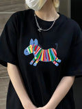 Oversized Women Tshirt Summer Fashion  Drawn Printed Casual Short Sleeve Top Pullover Comfortable Plus Size Tee Trendy Outfit