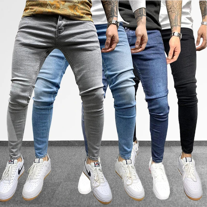 2025 Mens Slim Fit Classic Skinny Jeans Casual Street Style Comfortable Casual Mens Skinny Jeans Male Slim Fit Pencil Denim