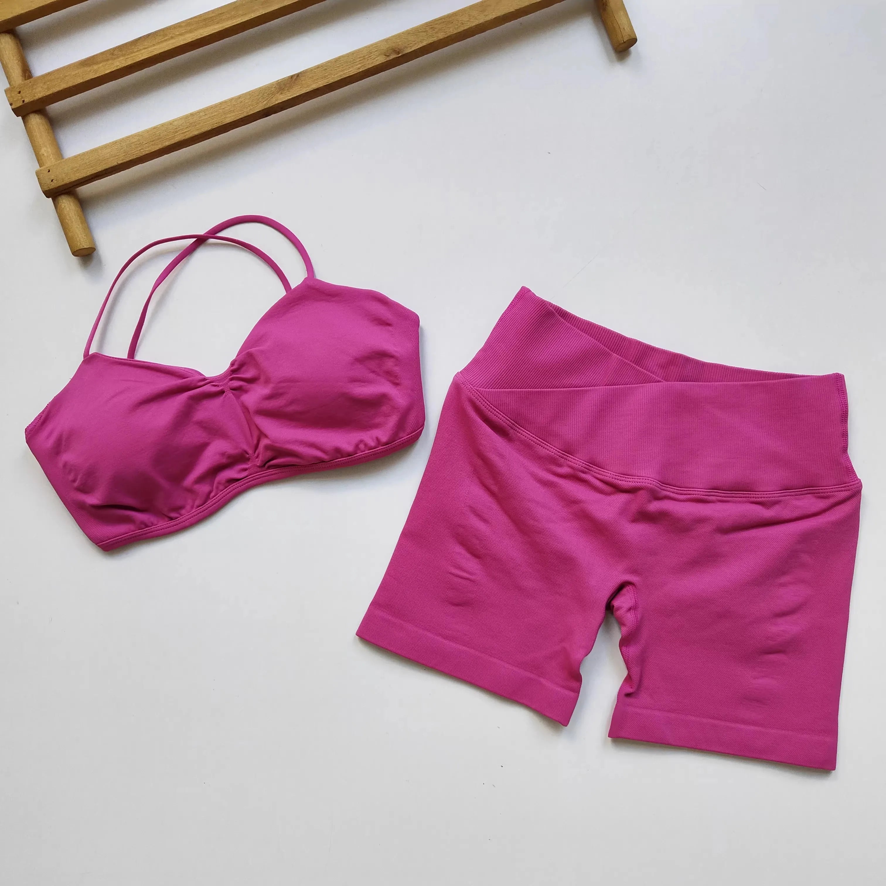 Women's Open Back Yoga Tank & Shorts Set