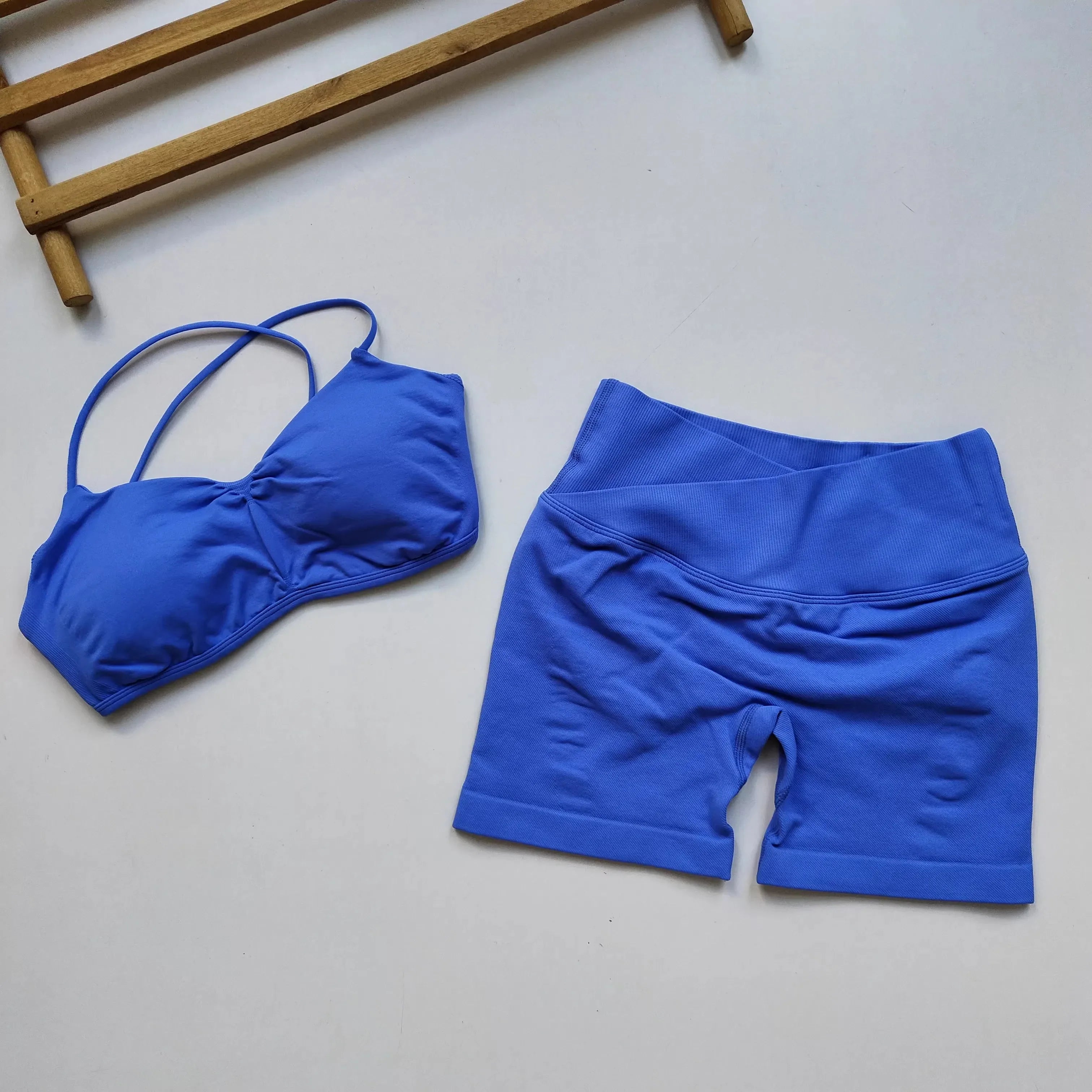 Women's Open Back Yoga Tank & Shorts Set