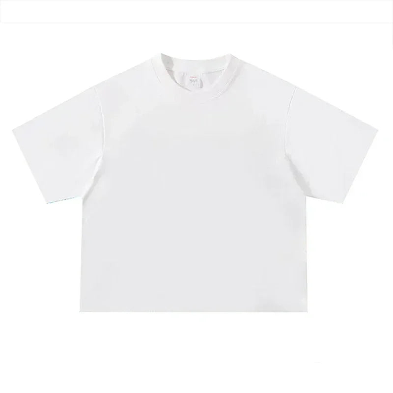 Summer loose sportswear, oversized round neck T-shirt, men's and women's versatile short sleeved T-shirt clothing