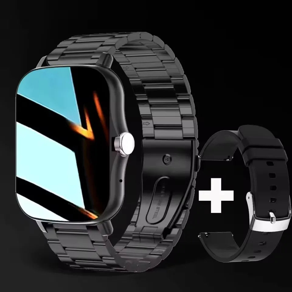 2026 New Smart Watch Bluetooth Call Fitness Tracker Heart Rate Sleep Record Outdoor Sport Watch for Android/IOS Men Women HW12