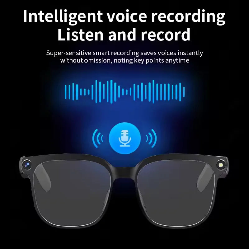 New 800W HD Camera AI Smart Glasses Men 100+ Languages Translation Glasses 1080P Video Record Music Player Call Sunglasses Woman
