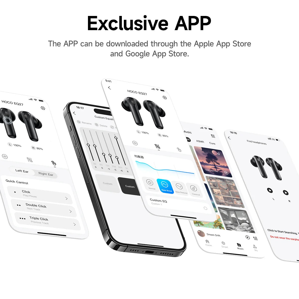 EQ27 OWS Open Ear Wireless Earbuds AI Smart Translator LCD Touch Control Bluetooth 5.3 Sports Headphones Waterproof Long Enduran
