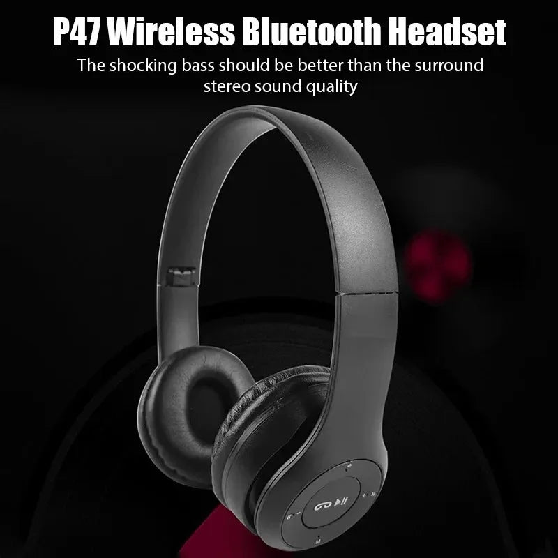 Fone Wireless Bluetooth Headphones HIFI Stereo Foldable P47 Earphones Kid Helmet Gift With Microphone Support SD Card For iPhone