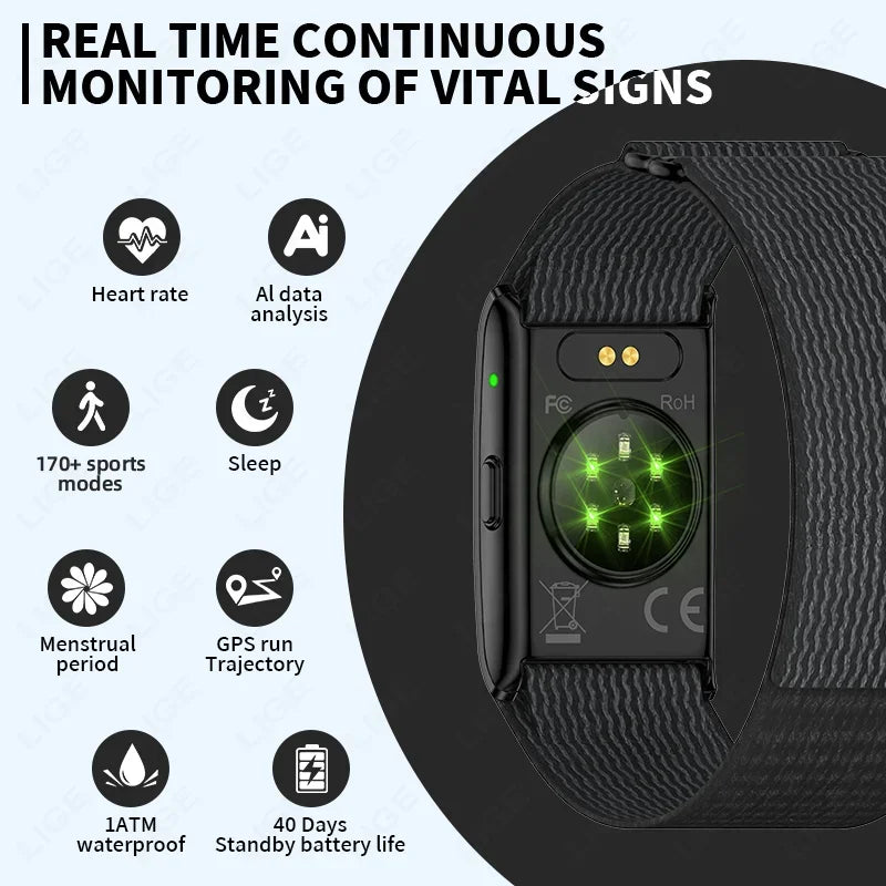 New GPS Running Track No Screen Smart Watch Waterproof Sports Band Heart Rate Monitor Health Smart Bracelet Fitness Tracker 2026
