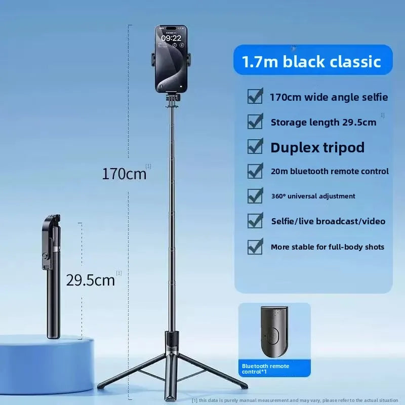 Mobile Phone Tripod Selfie Stick Lightweight Aluminum Alloy Tripod with Flexible Legs 360° Rotation Head for Photography Video R