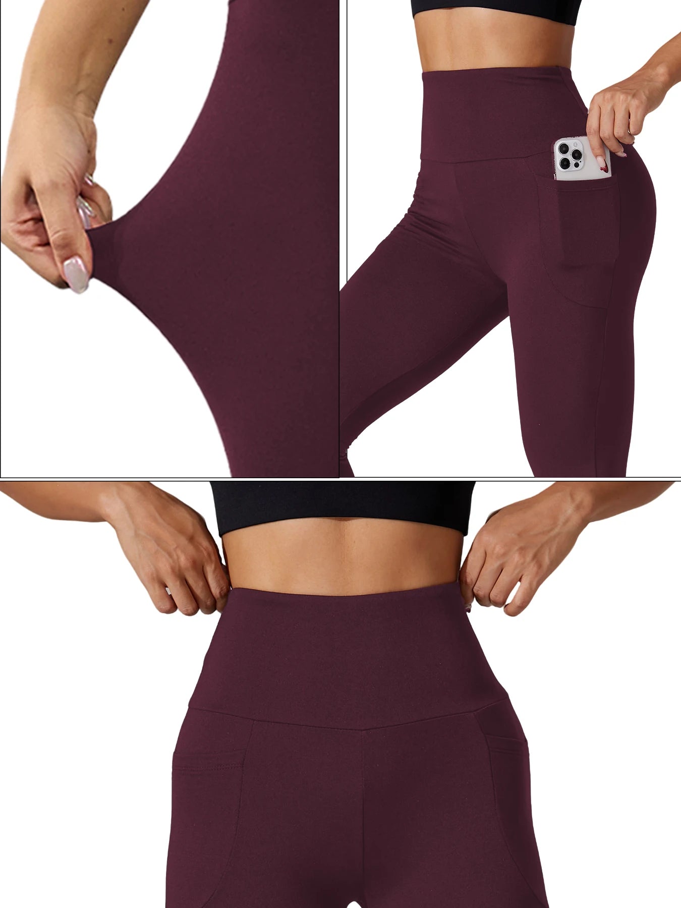 Women's Super Soft Leggings with Pockets, High Waisted Tummy Control for Yoga Workout and Casual Lounge Wear Comfort