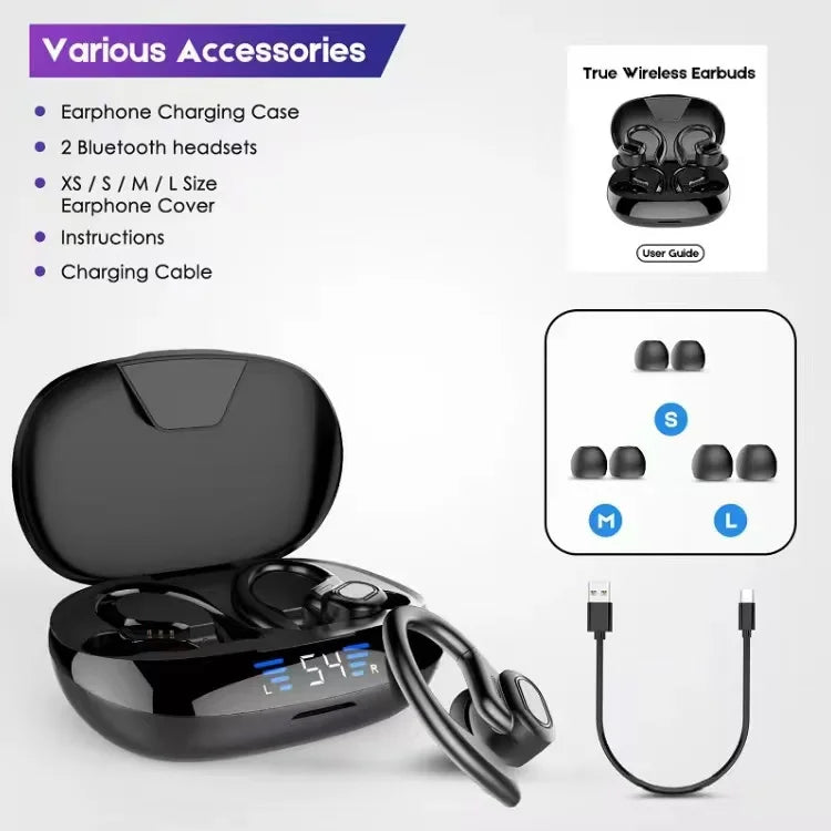 Lenovo Open-back Wireless Bluetooth Headphones, Noise-canceling and Waterproof Sports Headphones, Compatible with Xiaomi iPhone