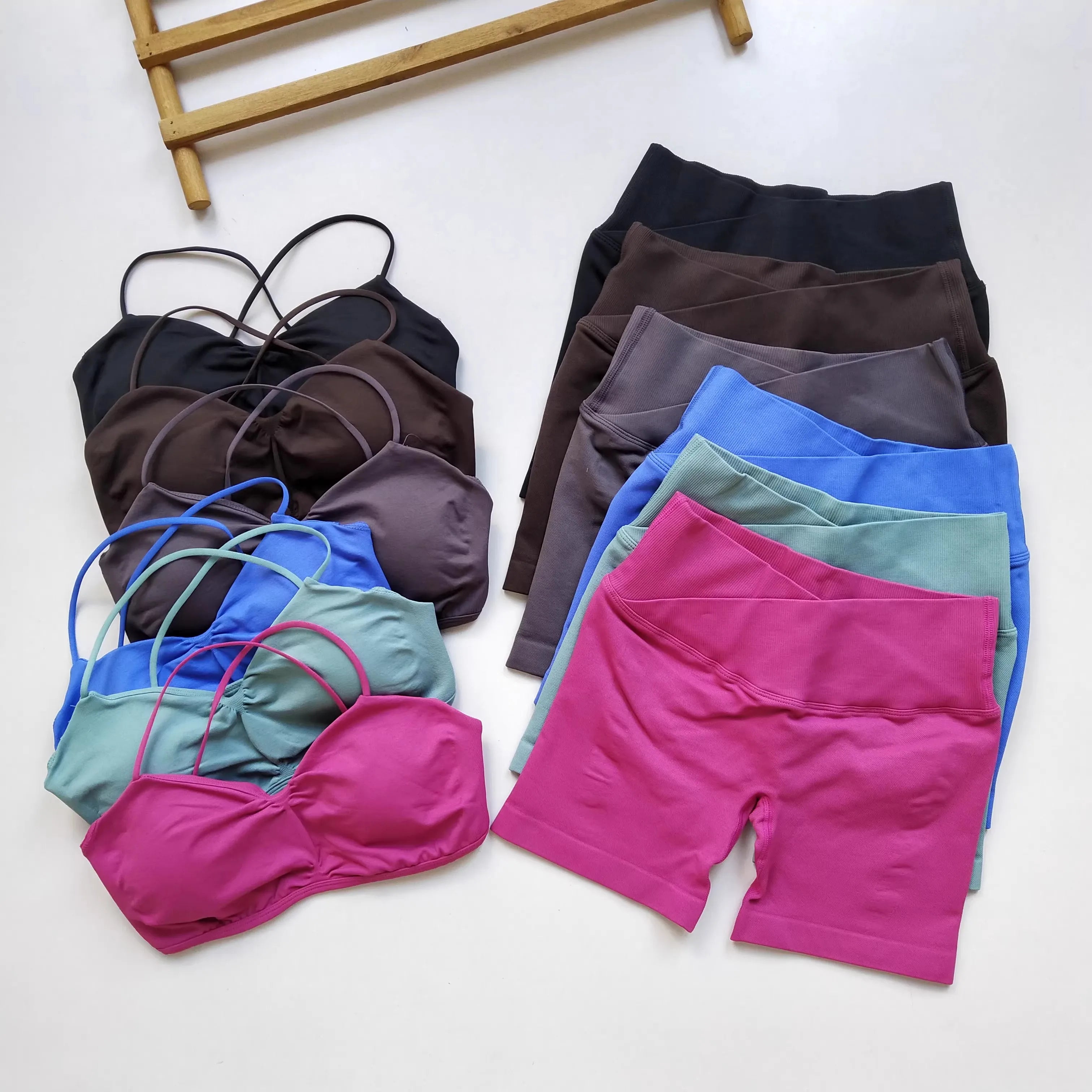 Women's Open Back Yoga Tank & Shorts Set