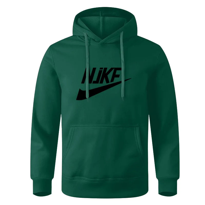 New men's and women's autumn and winter fleece hoodie jacket NjKF mother print foreign trade leisure sports hoodie trendy men's