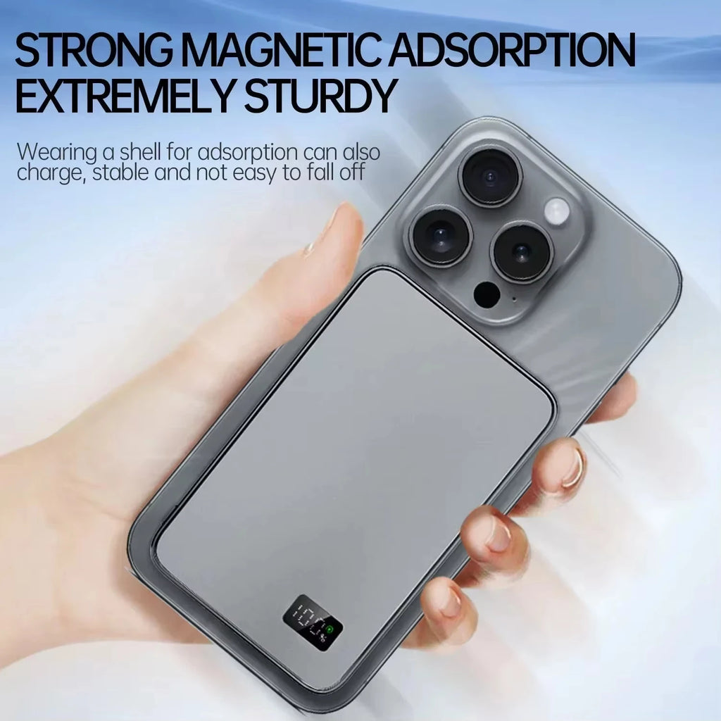 Lenovo Magsafe Magnetic Wireless Ultra Thin Power Bank PD20W Fast Charging External Battery 500000mAh For iPhone Xiaomi