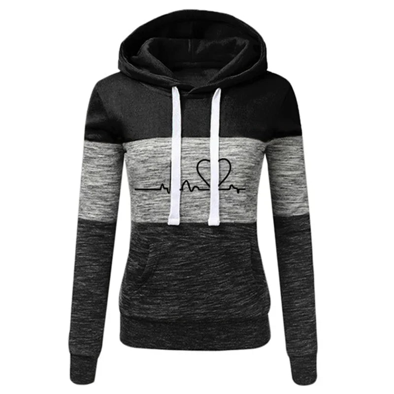Women’s Colorblock Hooded Tracksuit Set S-3XL