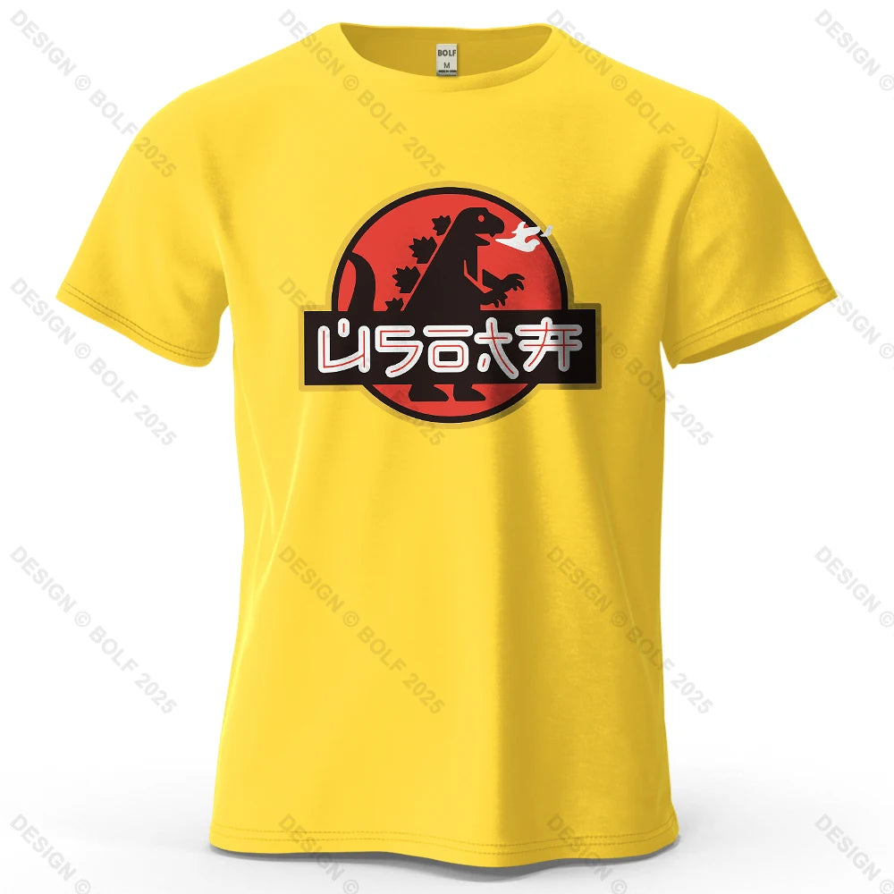 Japan Printed Men's T-Shirt 100% Cotton Oversized Harajuku Graphic Tees for Women Tops Tees Casual Streetwear