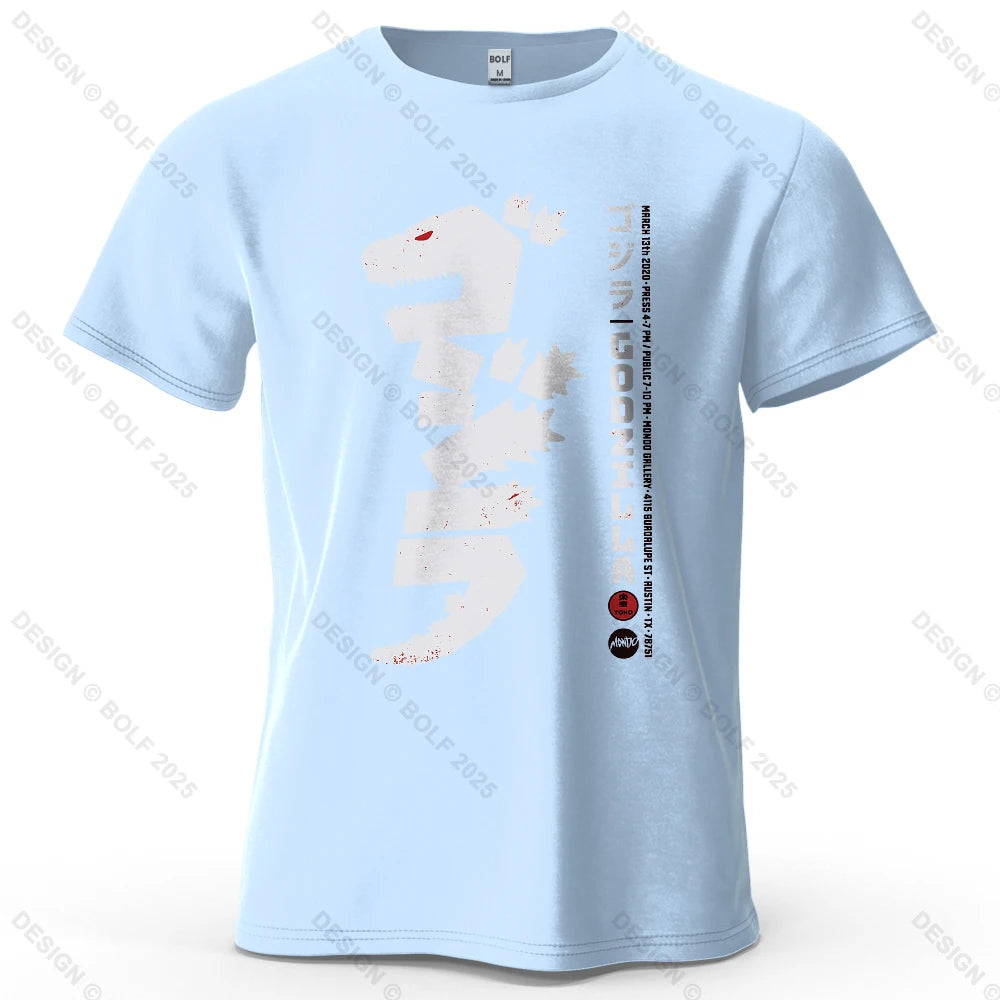 Japan Printed Men's T-Shirt 100% Cotton Oversized Harajuku Style Graphic Tees for Women Tops Tees Casual Streetwear