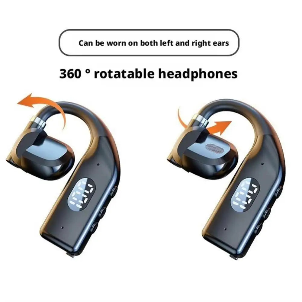 New Bluetooth 5.4 Wireless Bluetooth Headphones Earhook Design With Microphone Gaming Headset Noise Reduction Stereo Sound