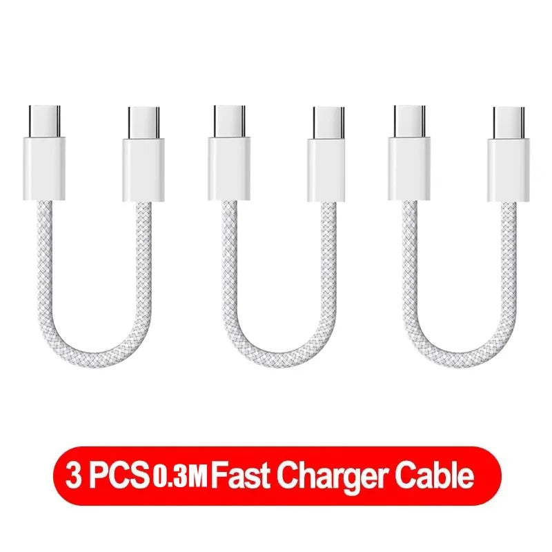 1-3pcs 120W PD USB-C to USB C Fast Charger Cable For iPhone 17 Pro Max 16 15 Plus 14 13 12 11 X XS Type C Quick Charging 1M 2M