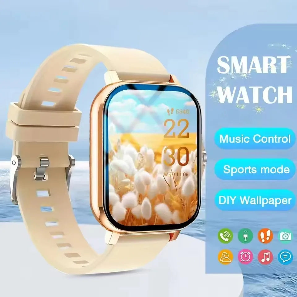 2026 New Smart Watch Bluetooth Call Fitness Tracker Heart Rate Sleep Record Outdoor Sport Watch for Android/IOS Men Women HW12