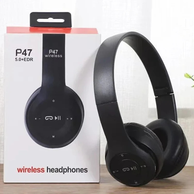 Fone Wireless Bluetooth Headphones HIFI Stereo Foldable P47 Earphones Kid Helmet Gift With Microphone Support SD Card For iPhone