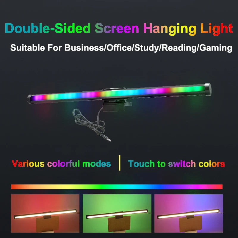 RGB Light LED Monitor Light Bar Computer Screen Hanging Lights Atmosphere Table Lamp Reading Night Lights Gaming Dimming Lights