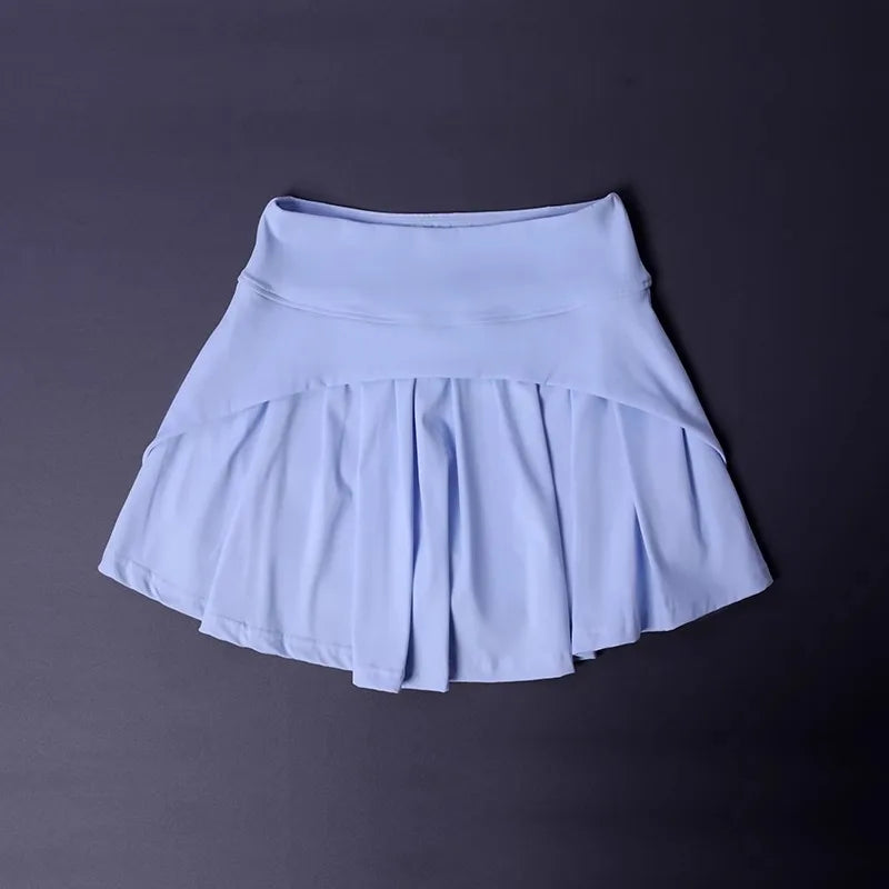 Women's High Waist Flared Skirt - Quick-Dry Pleated Tennis Yoga Skirt for Gym, Slimming Sportswear