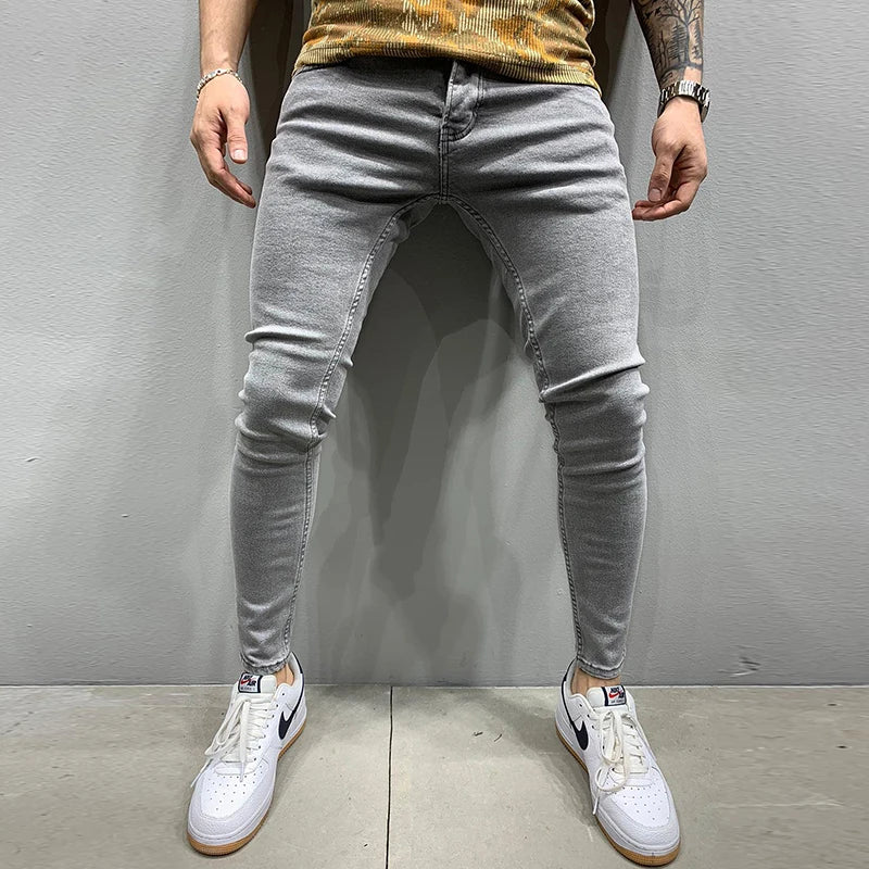 2025 Mens Slim Fit Classic Skinny Jeans Casual Street Style Comfortable Casual Mens Skinny Jeans Male Slim Fit Pencil Denim