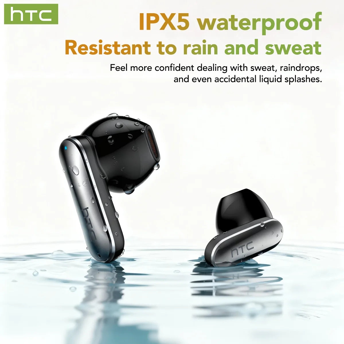HTC NE48 TWS Wireless Earbuds AI Translation 2K HD Touchscreen Bluetooth 6.0 IPX5 ENC Noise Cancelling Sports Headphone
