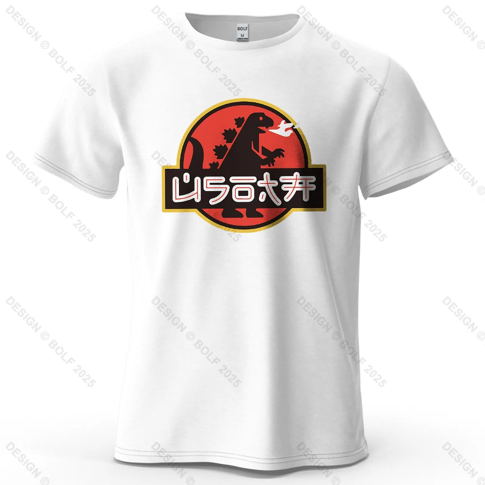 Japan Printed Men's T-Shirt 100% Cotton Oversized Harajuku Graphic Tees for Women Tops Tees Casual Streetwear