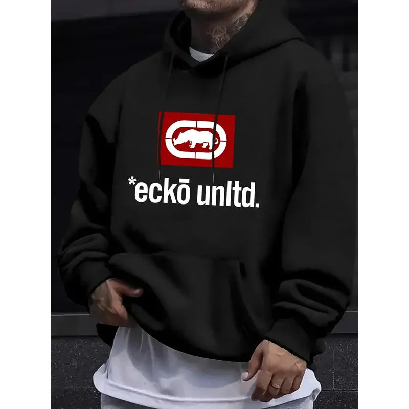 Men's hoodie with graphic "Ecko Unlimited" - Casual sweater  long sleeves  regular fit Autumn/Winter Casual hoodie