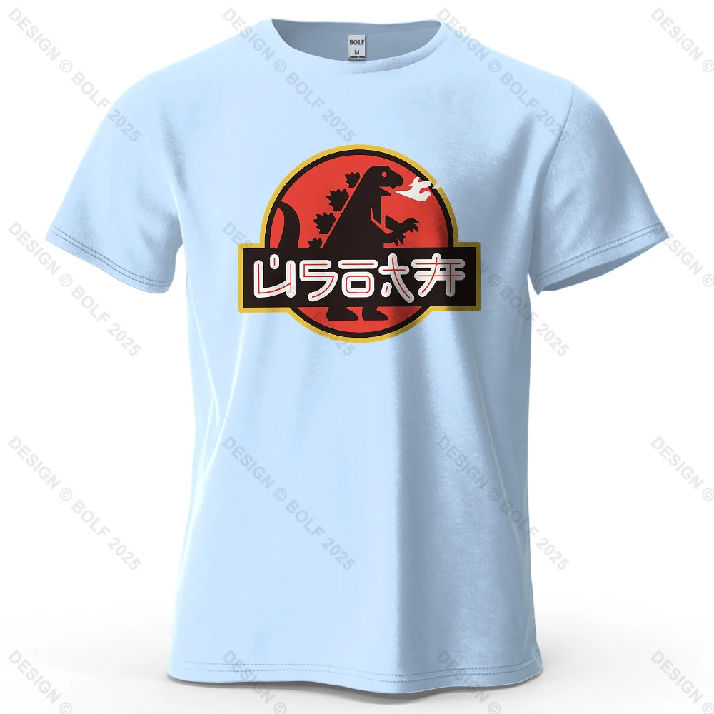 Japan Printed Men's T-Shirt 100% Cotton Oversized Harajuku Graphic Tees for Women Tops Tees Casual Streetwear