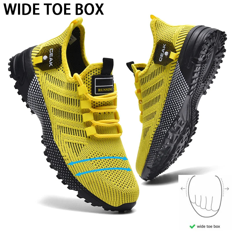 Men's running shoes are lightweight and breathable casual shoes, daily men's widened outdoor casual sports shoes are simple