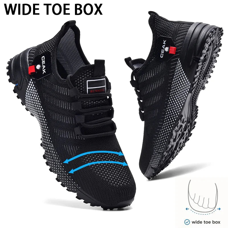 Men's running shoes are lightweight and breathable casual shoes, daily men's widened outdoor casual sports shoes are simple