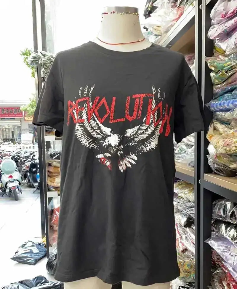 Super chic eagle graphic tees women vintage black t shirt women 100% cotton tee tops summer casual new 2020 fashion t shirts