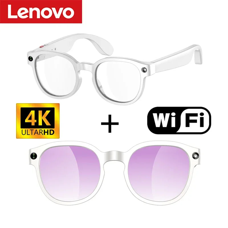 Lenovo AI Smart Glasses AI Translation 8MP HD Camera 4K Shooting Image Conversation Recording Listening To Music Smart Glasses