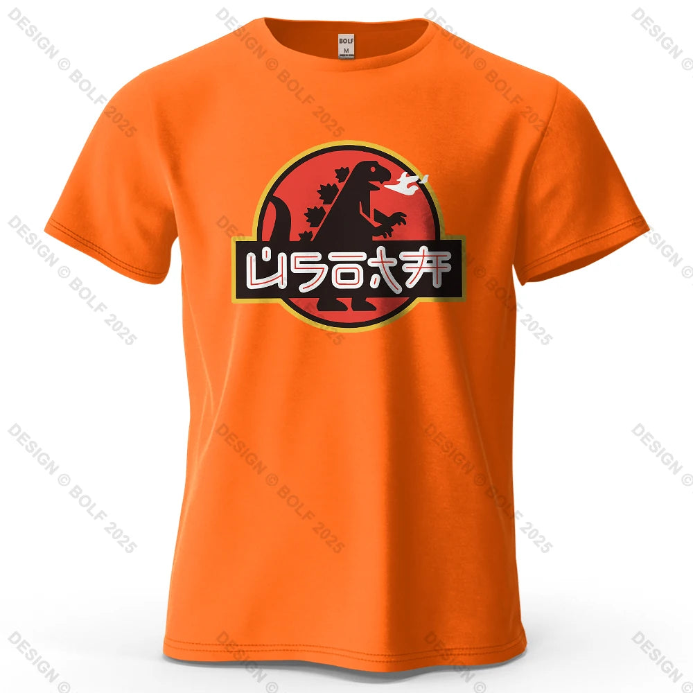 Japan Printed Men's T-Shirt 100% Cotton Oversized Harajuku Graphic Tees for Women Tops Tees Casual Streetwear