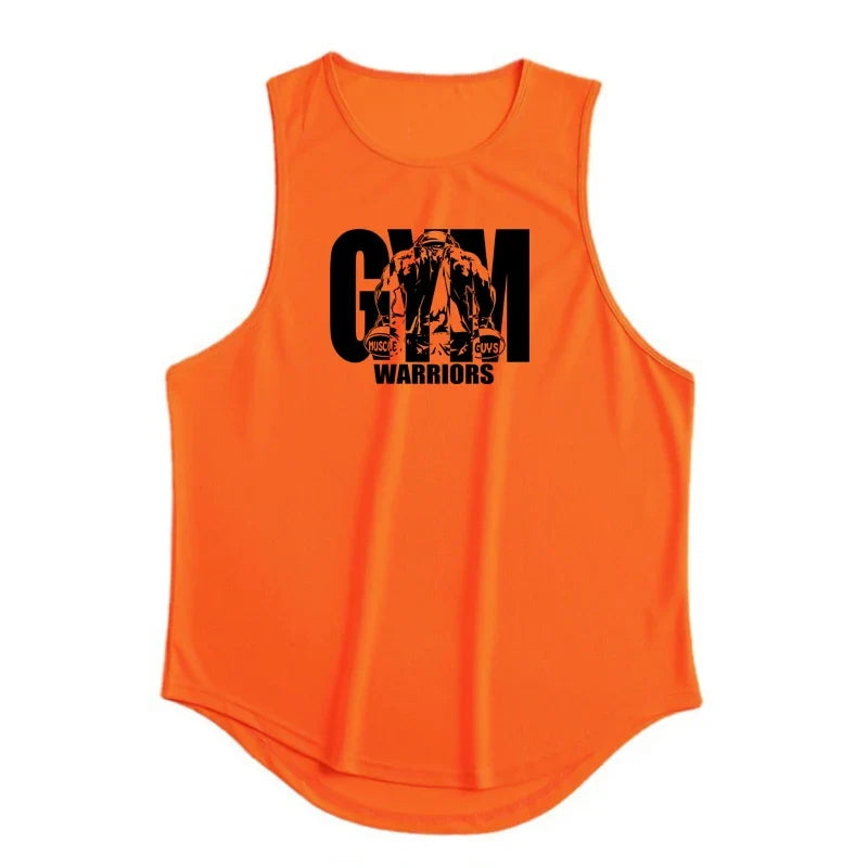 Summer Mesh Quick Dry Gym Fitness Tank Tops Men's Casual Moisture Wicking Bodybuilding Sleeveless Shirt Workout Muscle Vests