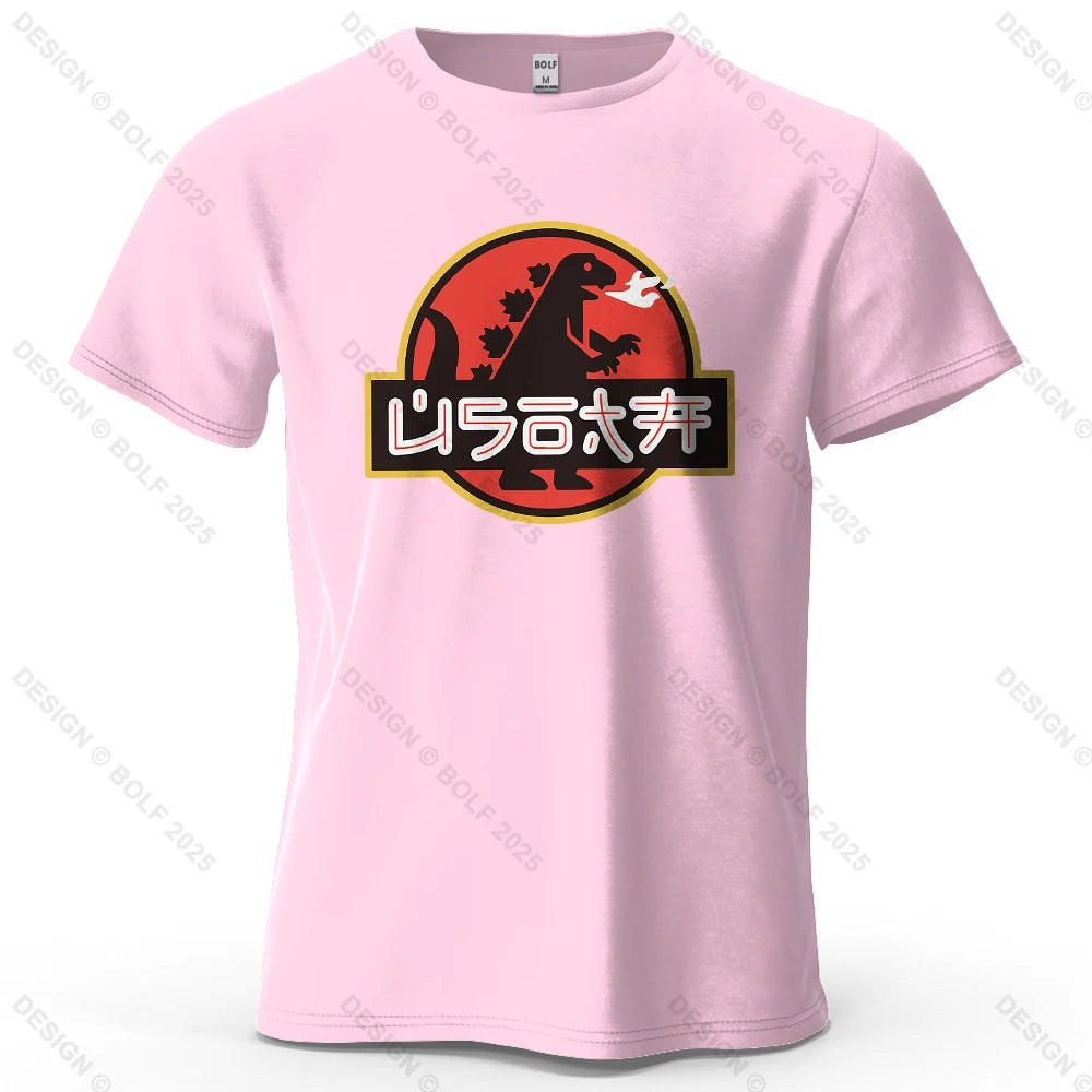 Japan Printed Men's T-Shirt 100% Cotton Oversized Harajuku Graphic Tees for Women Tops Tees Casual Streetwear