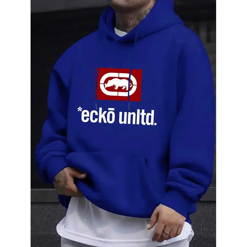 Men's hoodie with graphic "Ecko Unlimited" - Casual sweater  long sleeves  regular fit Autumn/Winter Casual hoodie