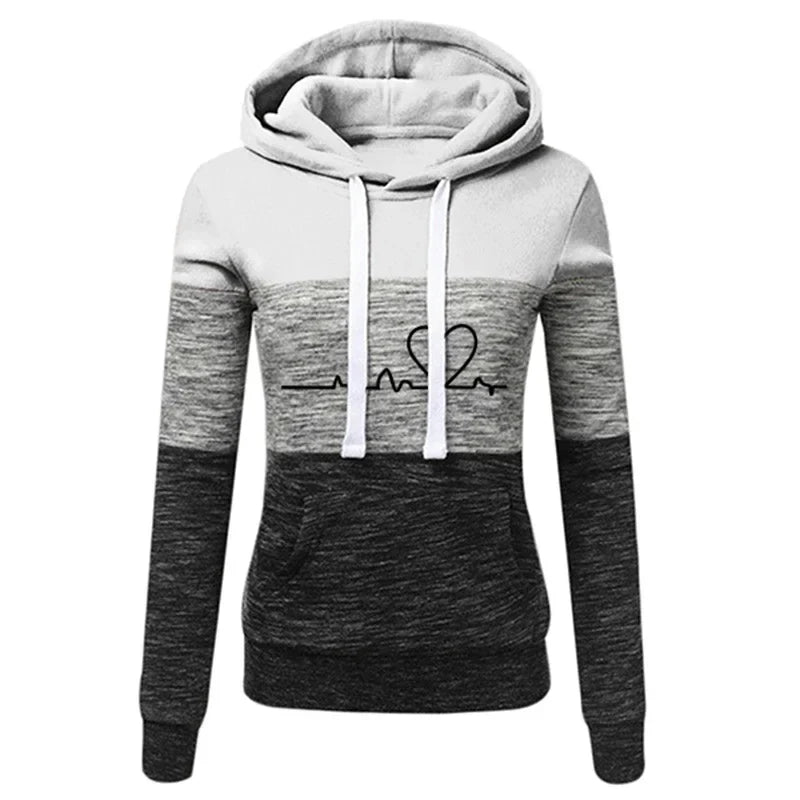 Women’s Colorblock Hooded Tracksuit Set S-3XL