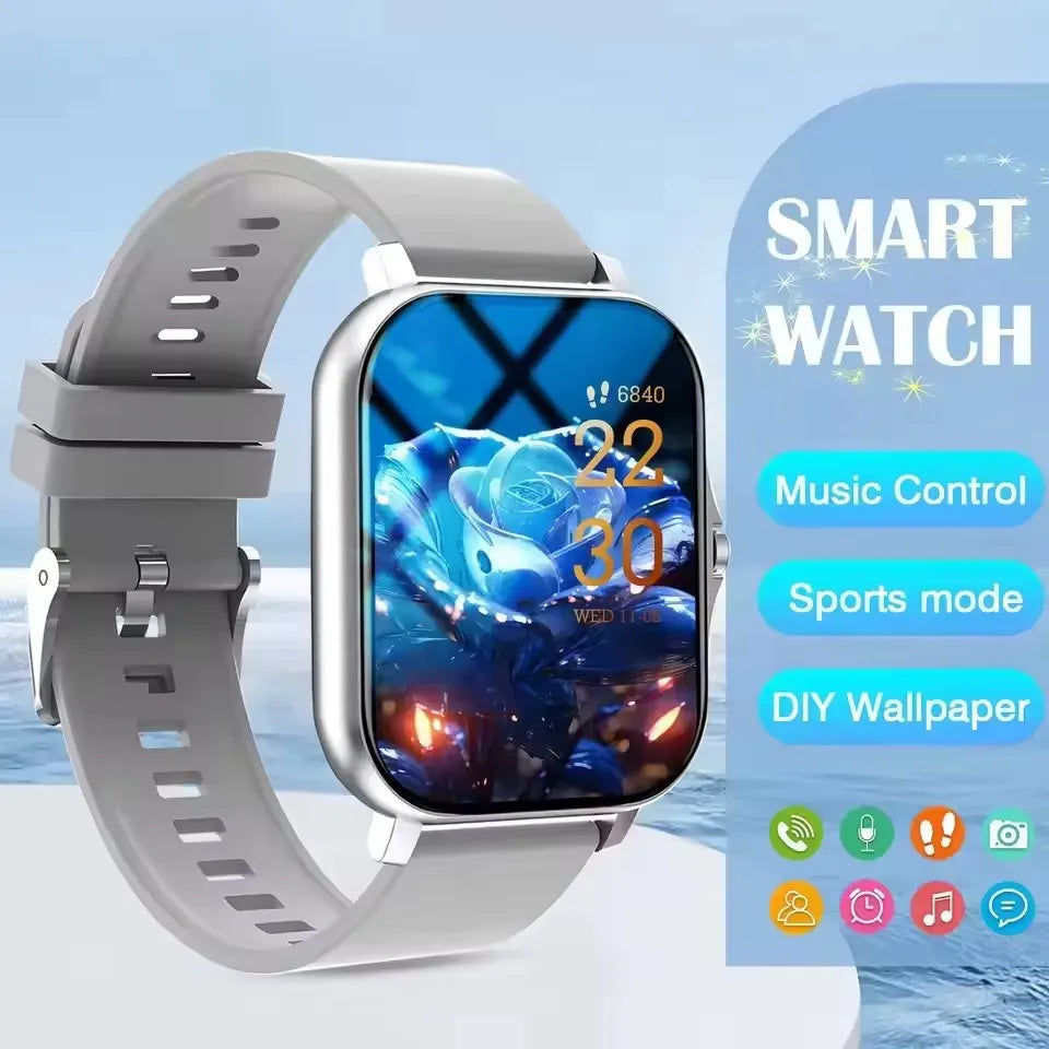 2026 New Smart Watch Bluetooth Call Fitness Tracker Heart Rate Sleep Record Outdoor Sport Watch for Android/IOS Men Women HW12