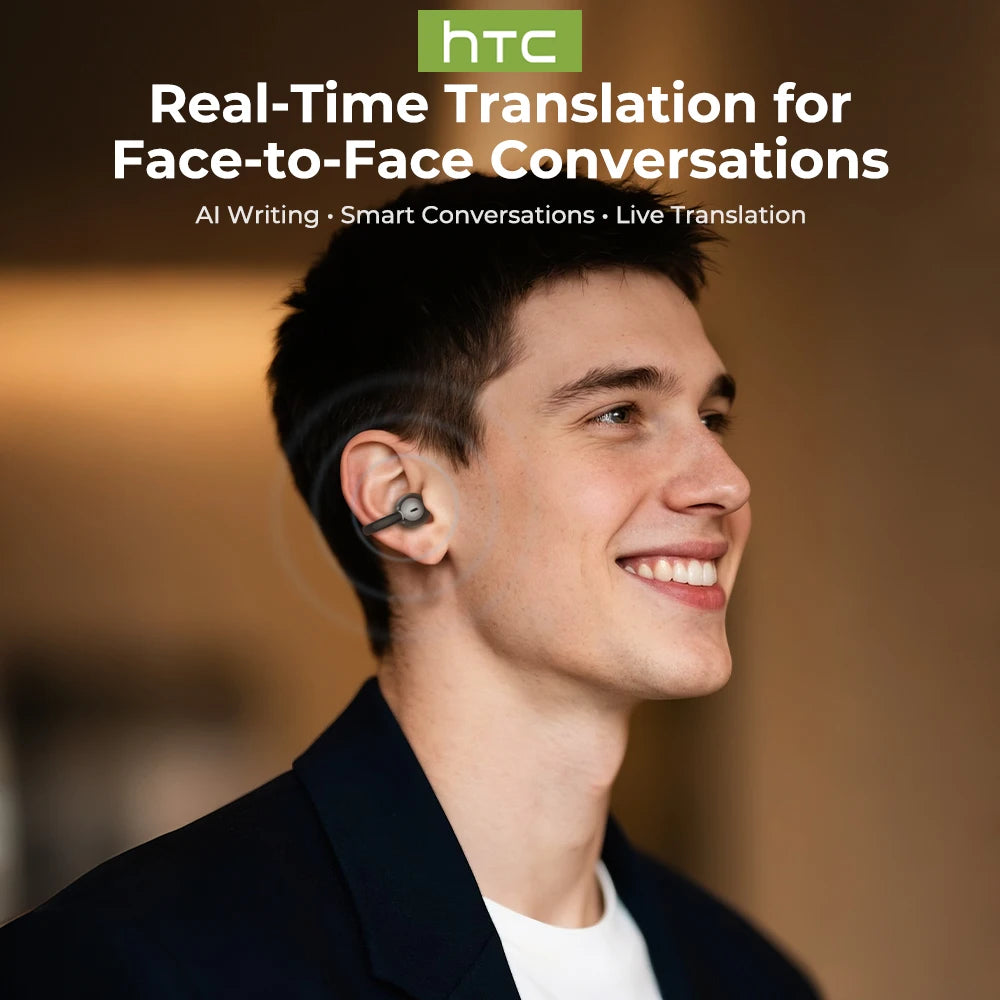 Bluetooth Headset Surround Sound Stereo Non In Ear Comfort Fit Lightweight for Sport Running HTC NE55 Wireless Earbuds