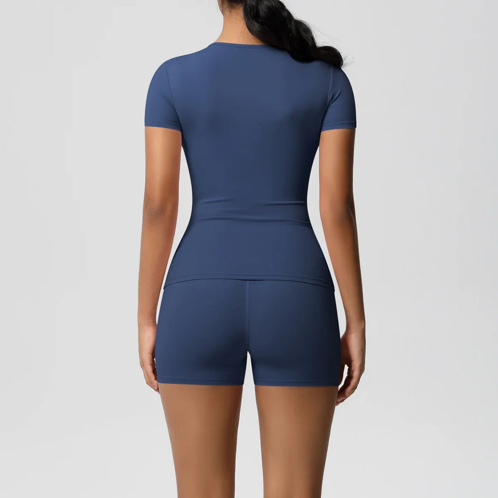 2PC Quick-Dry Gym Leggings & Top Set