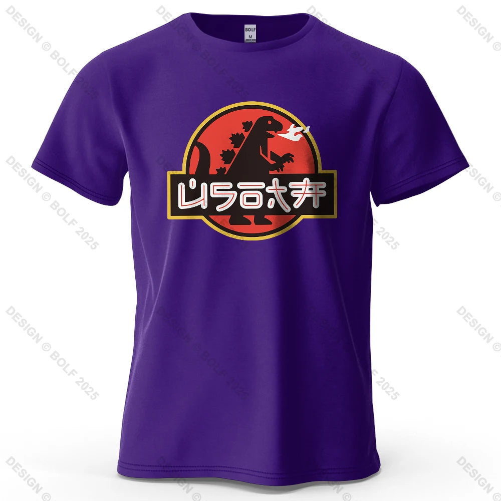 Japan Printed Men's T-Shirt 100% Cotton Oversized Harajuku Graphic Tees for Women Tops Tees Casual Streetwear