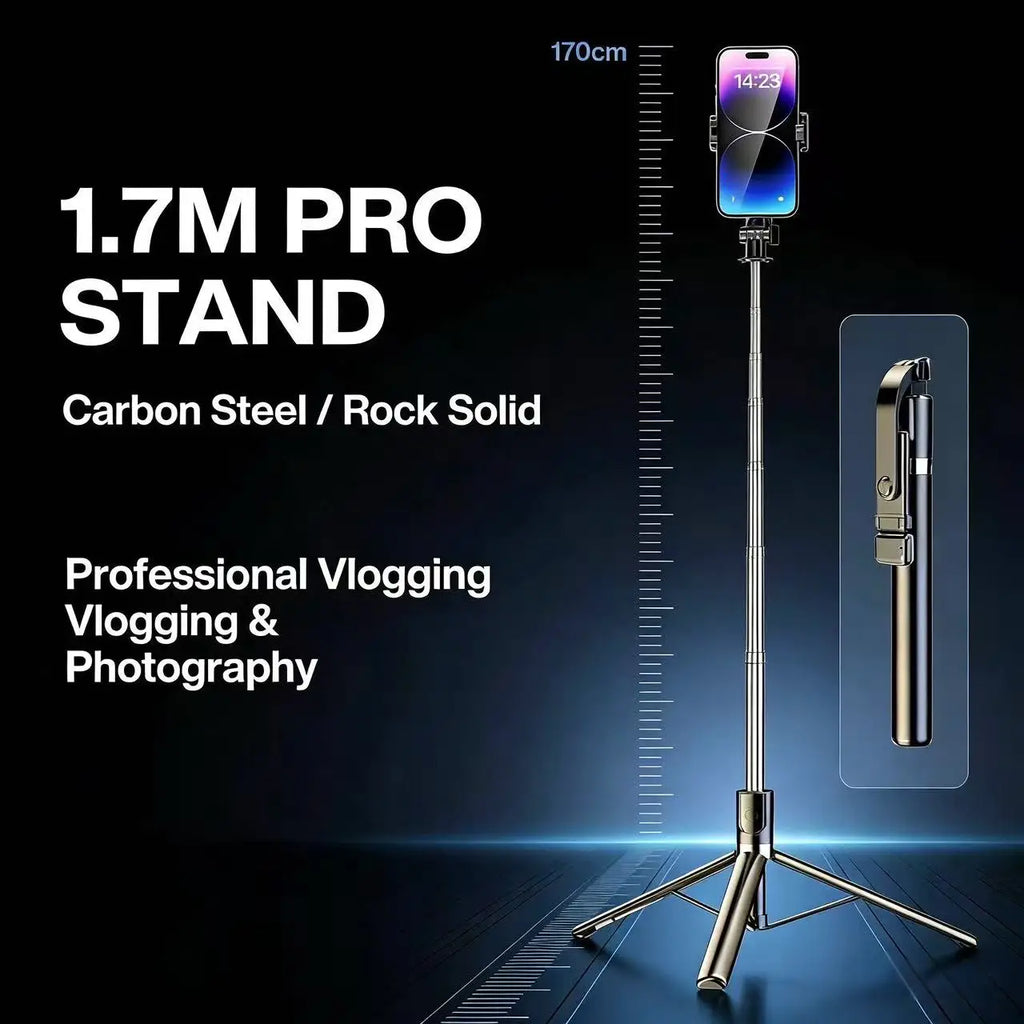 Mobile Phone Tripod Selfie Stick Lightweight Aluminum Alloy Tripod with Flexible Legs 360° Rotation Head for Photography Video R